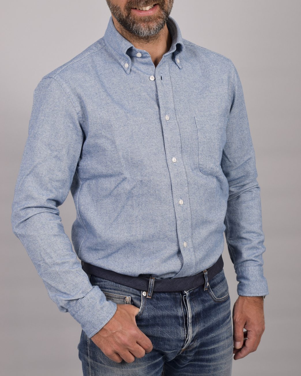 Chemise Gianni en coton Oxford – indigo | Cadot Chemise Gianni en coton Oxford – bleu ciel | Cadot
