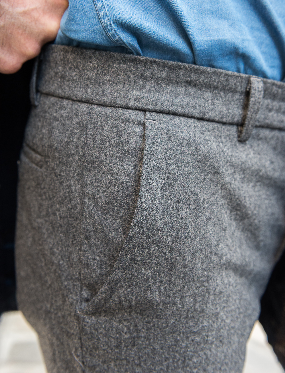 Pantalon flanelle on sale homme slim