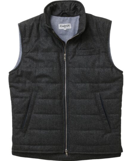 Gilet Bennet en flanelle garni de ouate - gris anthracite