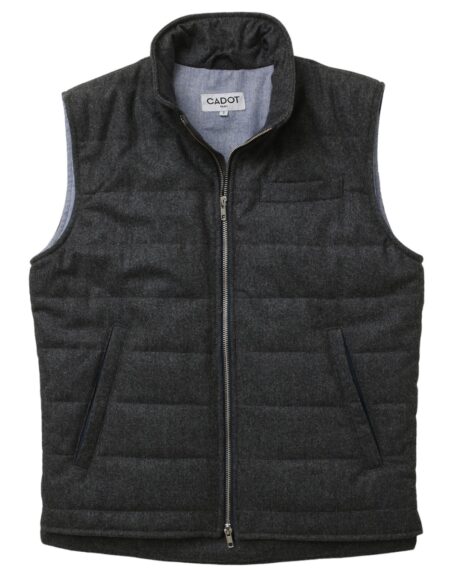 Gilet Bennet en flanelle garni de ouate - gris anthracite