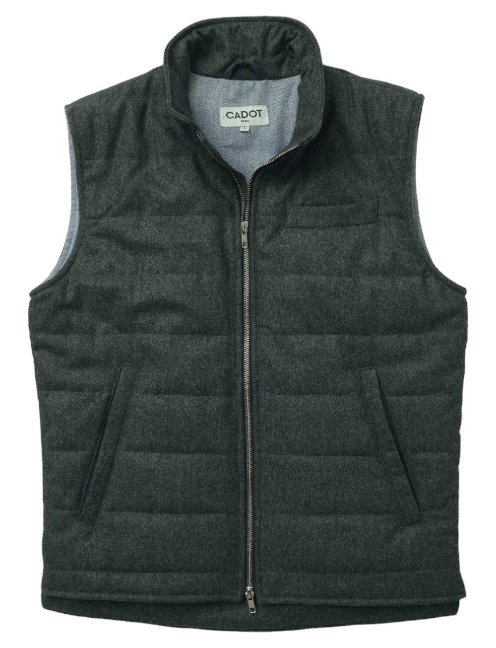 Gilet Bennet en flanelle garni de ouate bronze Cadot